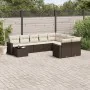 Set mit 10 Gartensofas und -kissen Kunstrattan braun von , Gartensets - Ref: Foro24-3219453, Preis: 647,73 €, Rabatt: %