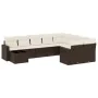 Set of 10 garden sofas and cushions synthetic rattan brown by , Garden sets - Ref: Foro24-3219453, Price: 647,73 €, Discount: %