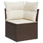 Set of 10 garden sofas and cushions synthetic rattan brown by , Garden sets - Ref: Foro24-3219453, Price: 647,73 €, Discount: %