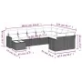 Set mit 10 Gartensofas und -kissen Kunstrattan braun von , Gartensets - Ref: Foro24-3219453, Preis: 647,73 €, Rabatt: %