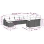 Set of 10 garden sofas and cushions synthetic rattan brown by , Garden sets - Ref: Foro24-3219453, Price: 647,73 €, Discount: %