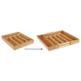 HI Extendable bamboo cutlery tray by , Cutlery and utensil trays - Ref: Foro24-429166, Price: 24,54 €, Discount: %