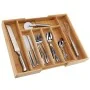 HI Extendable bamboo cutlery tray by , Cutlery and utensil trays - Ref: Foro24-429166, Price: 24,54 €, Discount: %