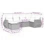 Set of 6-piece garden sofas and cushions synthetic rattan brown by , Modular outdoor sofas - Ref: Foro24-3221662, Price: 420,...