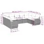 Set de sofás de jardín 9 pzas y cojines ratán sintético marrón by , Modular outdoor sofas - Ref: Foro24-3221802, Price: 620,0...
