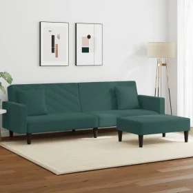 Set of sofas with 2 pieces dark green velvet cushions by , Sofas - Ref: Foro24-3216270, Price: 327,41 €, Discount: %