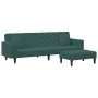 Set of sofas with 2 pieces dark green velvet cushions by , Sofas - Ref: Foro24-3216270, Price: 327,41 €, Discount: %
