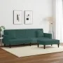 Set of sofas with 2 pieces dark green velvet cushions by , Sofas - Ref: Foro24-3216270, Price: 327,41 €, Discount: %