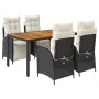 5 pcs garden furniture set with cushions synthetic rattan black by , Garden sets - Ref: Foro24-3213334, Price: 708,82 €, Disc...