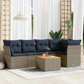 Set de sofás de jardín 6 pzas con cojines ratán sintético gris de , Conjuntos de jardín - Ref: Foro24-3255963, Precio: 431,66...