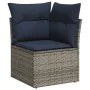 Set of 6 garden sofas with cushions synthetic rattan gray by , Garden sets - Ref: Foro24-3255963, Price: 431,69 €, Discount: %