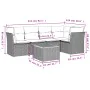 Set of 6 garden sofas with cushions synthetic rattan gray by , Garden sets - Ref: Foro24-3255963, Price: 431,69 €, Discount: %
