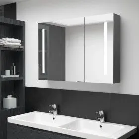 Bathroom cabinet with LED mirror 89x14x62 cm by vidaXL, bathroom vanities - Ref: Foro24-326527, Price: 161,67 €, Discount: %