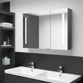 Mueble de baño con espejo LED 89x14x62 cm de vidaXL, Tocadores de baño - Ref: Foro24-326527, Precio: 161,67 €, Descuento: %