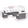 Set of 11 garden sofas and cushions synthetic rattan gray by , Garden sets - Ref: Foro24-3256033, Price: 756,67 €, Discount: %