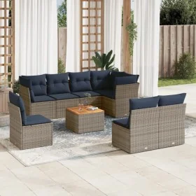 Set de sofás de jardín 9 pzas con cojines ratán sintético gris von , Gartensets - Ref: Foro24-3256019, Preis: 625,56 €, Rabat...