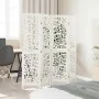 Biombo separador de 4 paneles madera maciza Paulownia blanco de , Divisores de ambientes - Ref: Foro24-358737, Precio: 110,56...