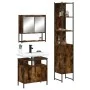 3 pcs bathroom furniture set smoked oak plywood by , Bathroom furniture - Ref: Foro24-3214677, Price: 174,93 €, Discount: %