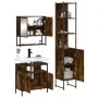 3 pcs bathroom furniture set smoked oak plywood by , Bathroom furniture - Ref: Foro24-3214677, Price: 174,93 €, Discount: %