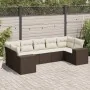Juego de sofás de jardín 7 piezas con cojines ratán PE marrón von , Gartensets - Ref: Foro24-3222992, Preis: 504,47 €, Rabatt: %