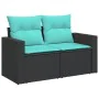 Set of 10pcs garden sofas with black synthetic rattan cushions by , Garden sets - Ref: Foro24-3219447, Price: 768,18 €, Disco...