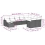Set of 10pcs garden sofas with black synthetic rattan cushions by , Garden sets - Ref: Foro24-3219447, Price: 768,18 €, Disco...