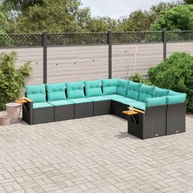 Set of 10pcs garden sofas with black synthetic rattan cushions by , Garden sets - Ref: Foro24-3227191, Price: 780,16 €, Disco...