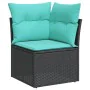 Set mit 10 Stück Gartensofas mit schwarzen Kissen aus synthetischem Rattan von , Gartensets - Ref: Foro24-3227191, Preis: 780...