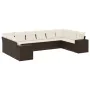 Set mit 10 Gartensofas und -kissen Kunstrattan braun von , Gartensets - Ref: Foro24-3223072, Preis: 675,53 €, Rabatt: %