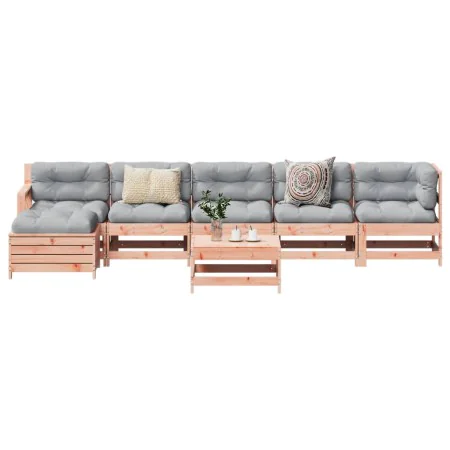 7-teiliges Gartenmöbel-Set aus massivem Tannenholz Douglasie von , Gartensets - Ref: Foro24-3250618, Preis: 387,27 €, Rabatt: %