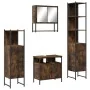 Bathroom furniture set 4 pcs smoked oak plywood by , Bathroom furniture - Ref: Foro24-3214707, Price: 231,41 €, Discount: %
