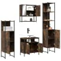 Badmöbel-Set 4-teilig geräuchertes Eichensperrholz von , Badezimmermöbel - Ref: Foro24-3214707, Preis: 232,33 €, Rabatt: %