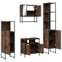 Badmöbel-Set 4-teilig geräuchertes Eichensperrholz von , Badezimmermöbel - Ref: Foro24-3214707, Preis: 232,33 €, Rabatt: %