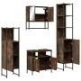 Bathroom furniture set 4 pcs smoked oak plywood by , Bathroom furniture - Ref: Foro24-3214707, Price: 231,41 €, Discount: %