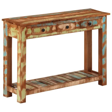 Mesa consola madera maciza reciclada 110x30x76 cm by , Closets and storage - Ref: Foro24-376705, Price: 266,05 €, Discount: %