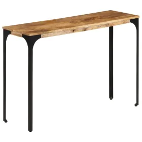 Solid mango wood and iron console table 110x35x76 cm by , Side tables - Ref: Foro24-374901, Price: 132,33 €, Discount: %