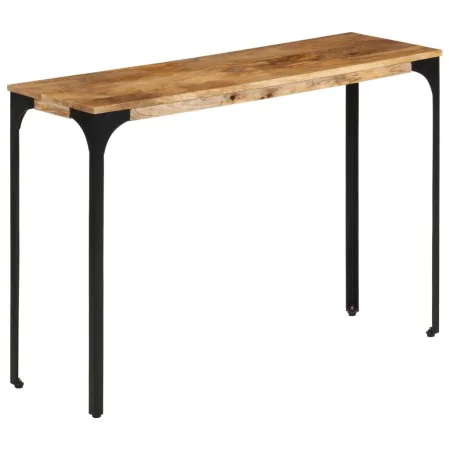 Solid mango wood and iron console table 110x35x76 cm by , Side tables - Ref: Foro24-374901, Price: 132,33 €, Discount: %