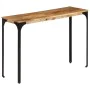 Solid mango wood and iron console table 110x35x76 cm by , Side tables - Ref: Foro24-374901, Price: 132,33 €, Discount: %