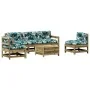 Juego de muebles jardín 6 pzas y cojines madera pino impregnada von , Gartensets - Ref: Foro24-3250735, Preis: 558,29 €, Raba...