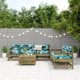 Set Gartenmöbel 6-teilig und Kissen aus imprägniertem Kiefernholz von , Gartensets - Ref: Foro24-3250827, Preis: 574,47 €, Ra...