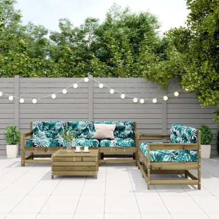 Set Gartenmöbel 6-teilig und Kissen aus imprägniertem Kiefernholz von , Gartensets - Ref: Foro24-3250827, Preis: 574,47 €, Ra...