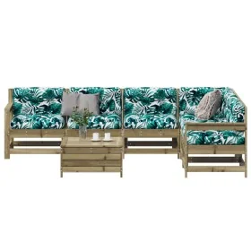 7 pcs garden furniture set and cushions impregnated pine wood by , Garden sets - Ref: Foro24-3250903, Price: 664,88 €, Discou...