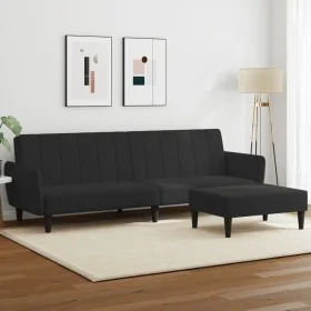 2-Sitzer-Schlafsofa mit schwarzem Samthocker von , Sofas - Ref: Foro24-3216253, Preis: 346,89 €, Rabatt: %