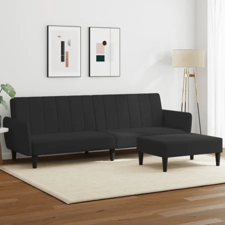 2-Sitzer-Schlafsofa mit schwarzem Samthocker von , Sofas - Ref: Foro24-3216253, Preis: 346,89 €, Rabatt: %