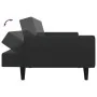 Sofá cama de 2 plazas con taburete terciopelo negro de , Sofás - Ref: Foro24-3216253, Precio: 344,55 €, Descuento: %