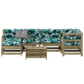 7 pcs garden furniture set and cushions impregnated pine wood by , Garden sets - Ref: Foro24-3250955, Price: 668,10 €, Discou...