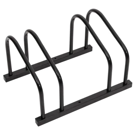 Bicycle rack for 2 black steel bicycles by , Bases and supports for storing bicycles - Ref: Foro24-154422, Price: 24,76 €, Di...