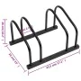 Bicycle rack for 2 black steel bicycles by , Bases and supports for storing bicycles - Ref: Foro24-154422, Price: 24,76 €, Di...