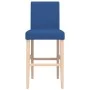 High stools 2 pcs solid rubber wood and fabric by , Kitchen stools - Ref: Foro24-4006193, Price: 82,03 €, Discount: %