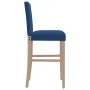 High stools 2 pcs solid rubber wood and fabric by , Kitchen stools - Ref: Foro24-4006193, Price: 82,03 €, Discount: %